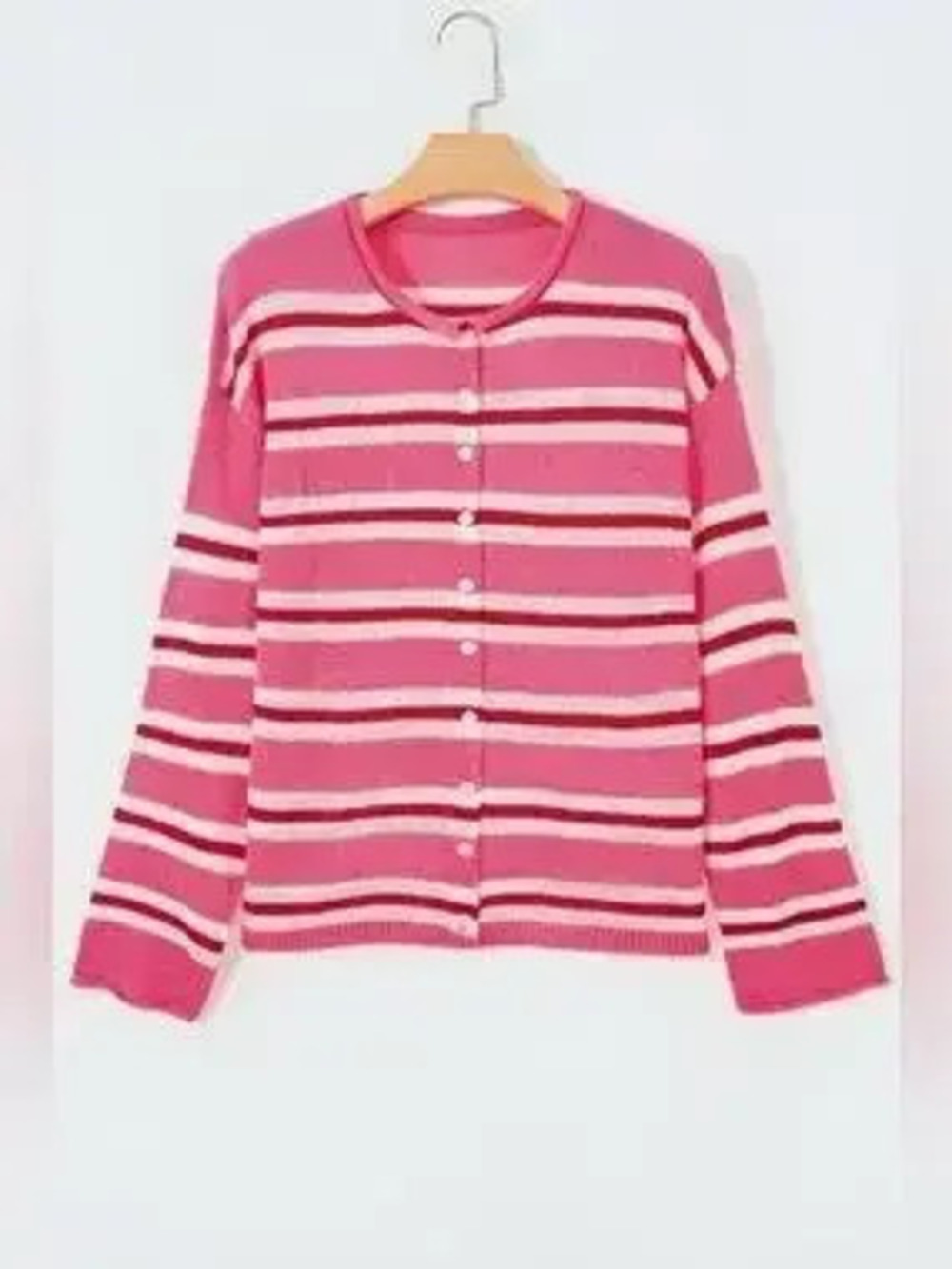 Striped Button-Up Cardigan - Picture 7 of 10